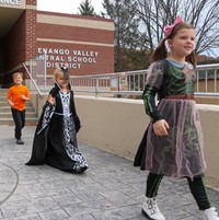 Students in Halloween Parade