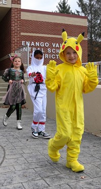 Students in Halloween Parade