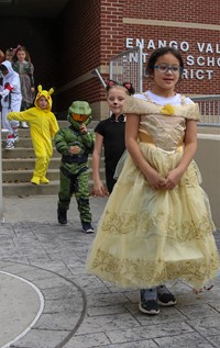 Students in Halloween Parade