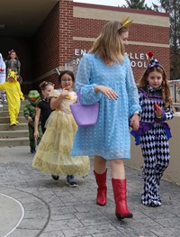 Students in Halloween Parade