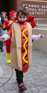 Students in Halloween Parade