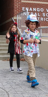 Students in Halloween Parade