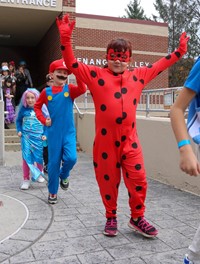 Students in Halloween Parade