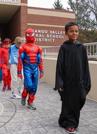 Students in Halloween Parade