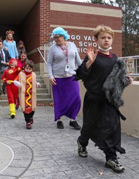 Students in Halloween Parade