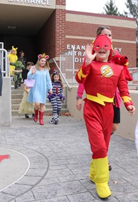 Students in Halloween Parade