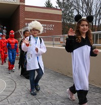 Students in Halloween Parade