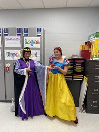 Teachers dressed up for Halloween