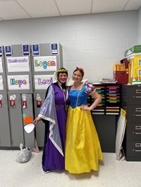 Teachers dressed up for Halloween