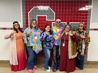 Chenango Bridge teachers dressed for Halloween