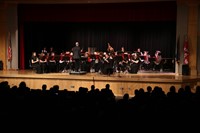 students performing in high school winter concert