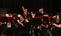 students performing in high school winter concert