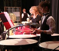 students performing in high school winter concert