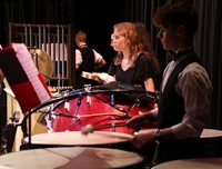 students performing in high school winter concert