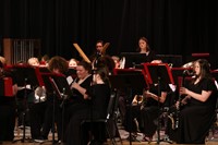 students performing in high school winter concert