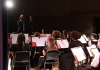 students performing in high school winter concert