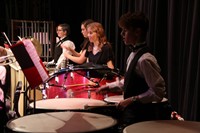 students performing in high school winter concert