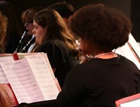 students performing in high school winter concert