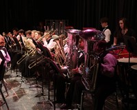 students performing in high school winter concert