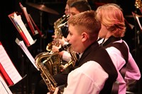 students performing in high school winter concert