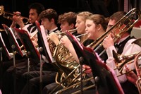 students performing in high school winter concert