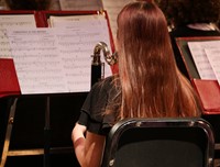 students performing in high school winter concert