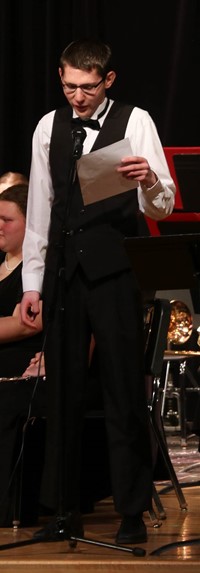 students performing in high school winter concert