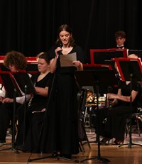 students performing in high school winter concert