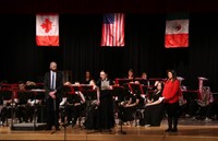 students performing in high school winter concert