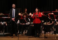 students performing in high school winter concert