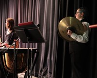 students performing in high school winter concert