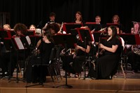 students performing in high school winter concert