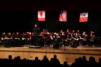 students performing in high school winter concert