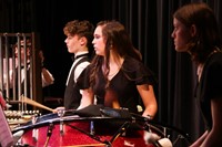 students performing in high school winter concert