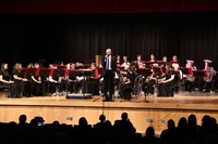 students performing in high school winter concert