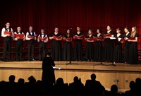 students performing in high school winter concert