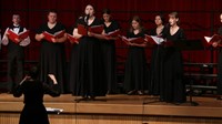 students performing in high school winter concert