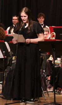 students performing in high school winter concert