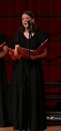 students performing in high school winter concert