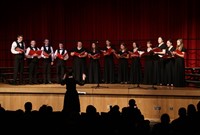 students performing in high school winter concert