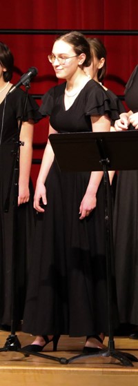 students performing in high school winter concert