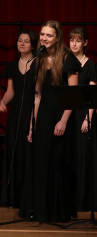 students performing in high school winter concert