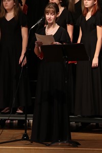 students performing in high school winter concert