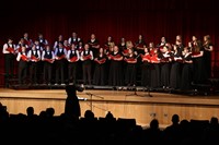 students performing in high school winter concert