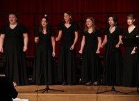 students performing in high school winter concert