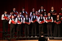 students performing in high school winter concert