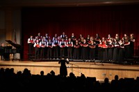 students performing in high school winter concert