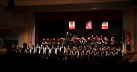 students performing in high school winter concert