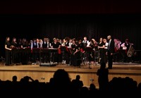 students performing in high school winter concert