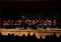 students performing in high school winter concert